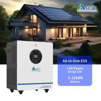 Dobra cena. Akumulator RPT 6KW Inwerter słoneczny 51.2V 100AH LiFePO4 Akumulator litowy dla 6KW 5.12KWh System magazynowania energii w domu w Internecie